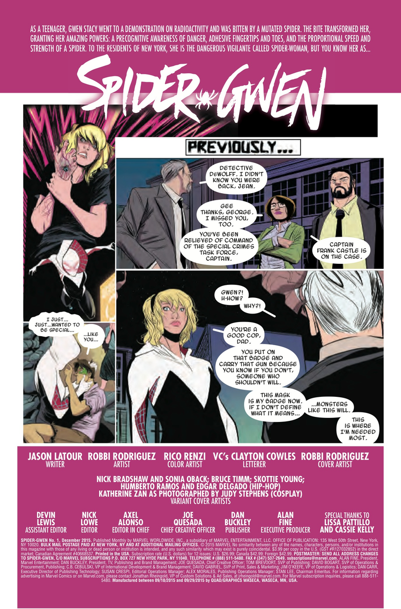 Illustration for article titled Exclusive Marvel preview: The Radioactive Spider-Gwen swings back into action